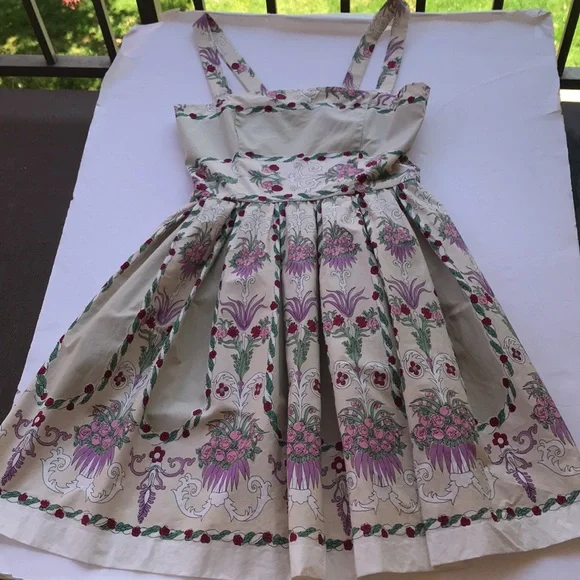 SOLD Betsey Johnson New York Vintage Rare OG Tea Party Dress Printed 10 Y2k - Picture 3 of 17